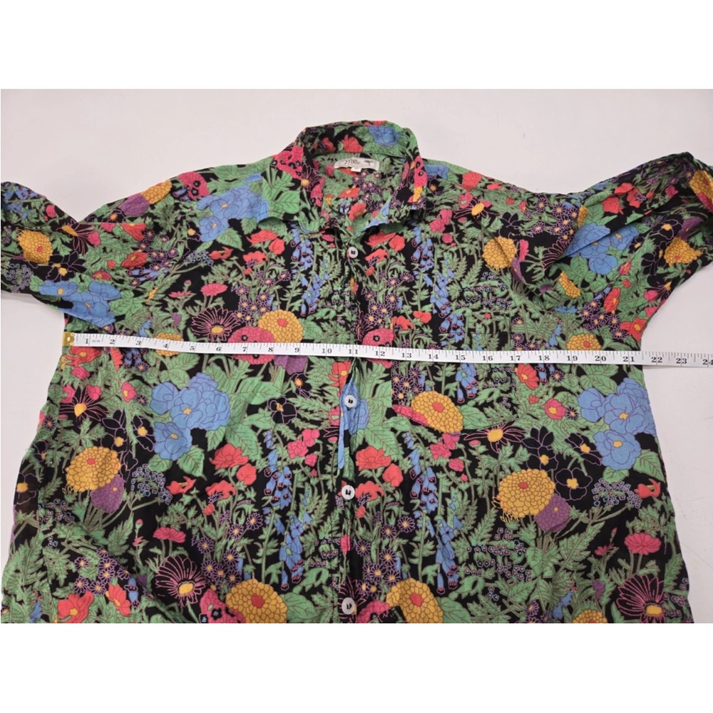 Mille SOFIA Long Sleeve Button Up Shirt Botanica Size M Womens - Picture 5 of 6
